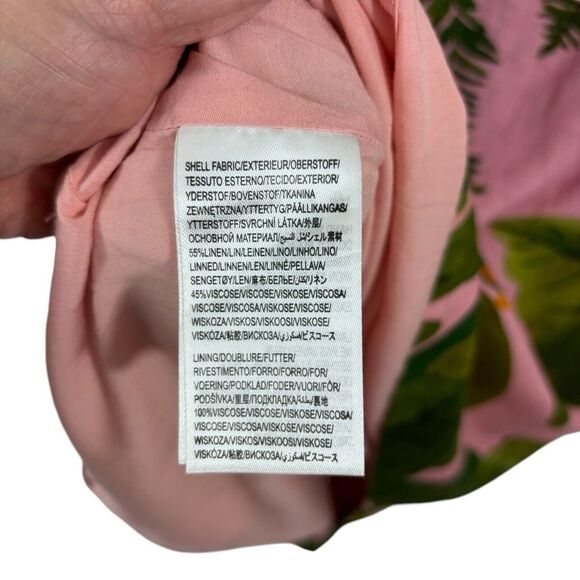 Farm Rio Pink Cocoa Forest Mini Dress Tropical Boho Size L - Picture 12 of 13